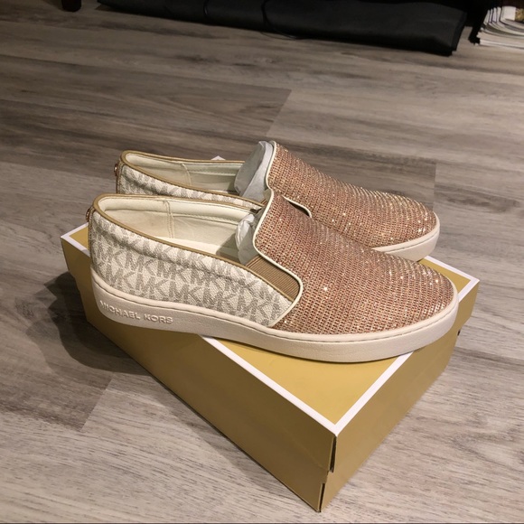 Brand New Michael Kors Rhinestone Embezzled Slip-Ons (NWT, 7.5W) - Picture 3 of 6